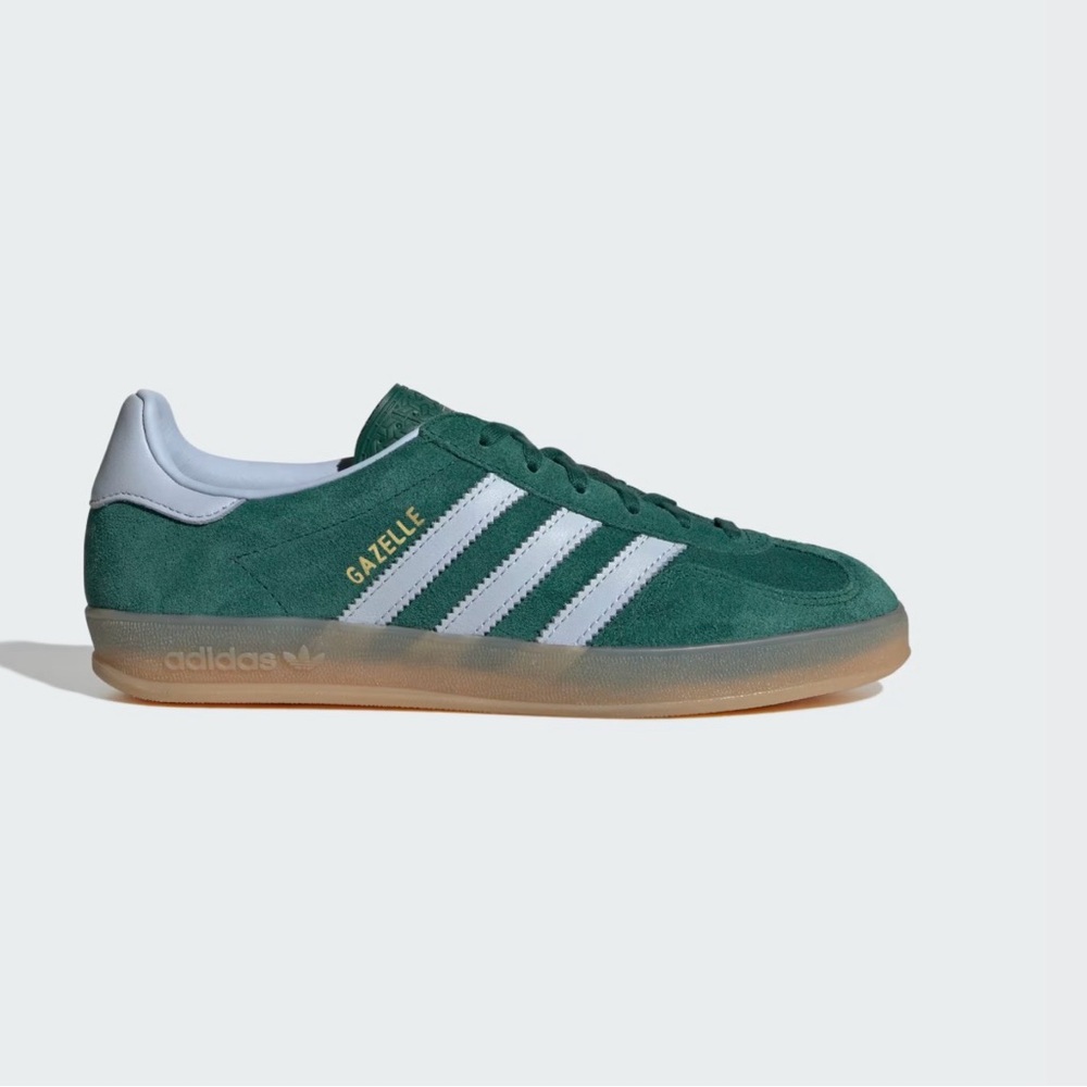 Adidas Gazelle Forest Green and White Shoes